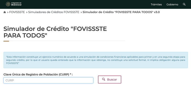 simulador credito tradicional fovissste